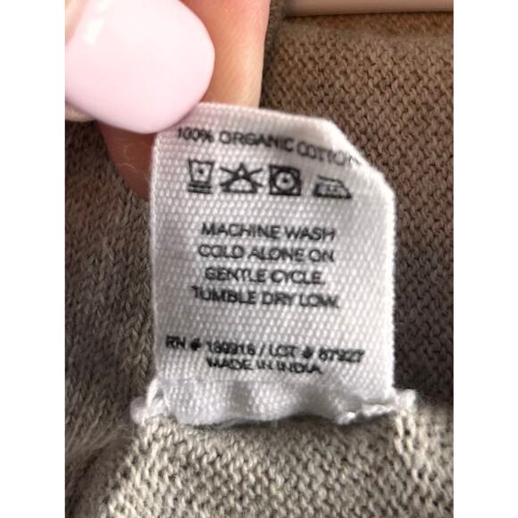 Zestt Organic Cotton Sleeveless Knit Duster Open Cardigan Beige White One‎ Size - Picture 8 of 10